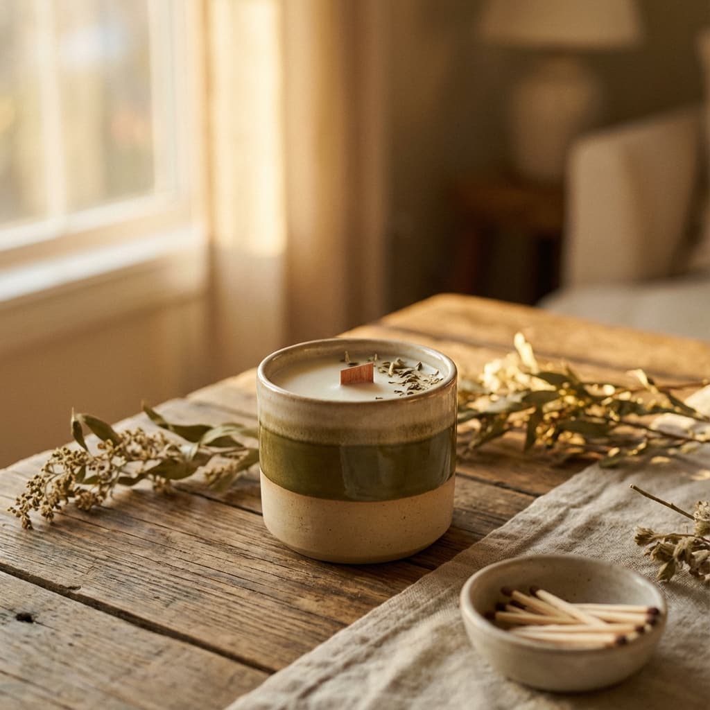 Ambiente cálido con velas